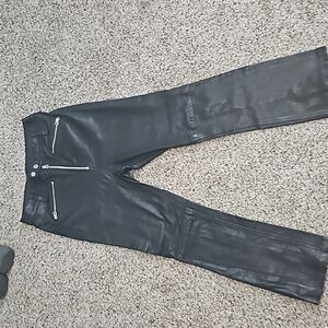 NY Rag and Bone Black Leather Pants